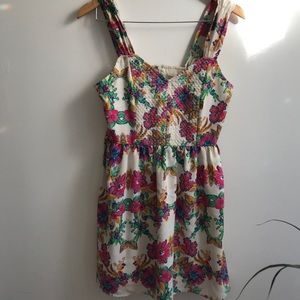 Futuristic floral sundress